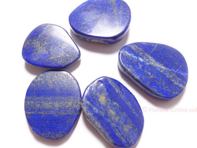 Lapis lazuli pierre en beaux galets plats