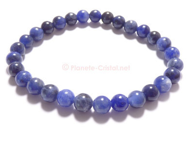Bracelet fin bleu en sodalite pierre naturelle