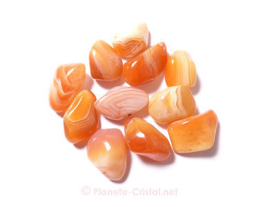 Sardoine orange polie cristaux naturels