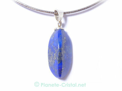 Pendentif bijou Lapis-Lazuli bleu trigone