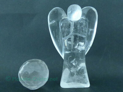 Ange XL en cristal gemme transparent naturel vritable 