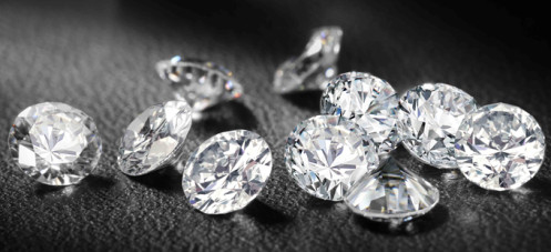 Lot de diamants ronds brillants taillés