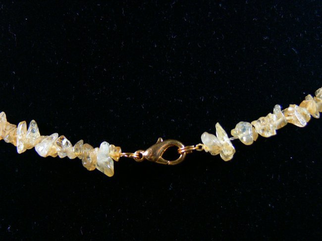 Collier En Citrine Naturelle - 320 Carats, 3 Rangs De Perles 6mm, Fermoir Nacre - Création Française