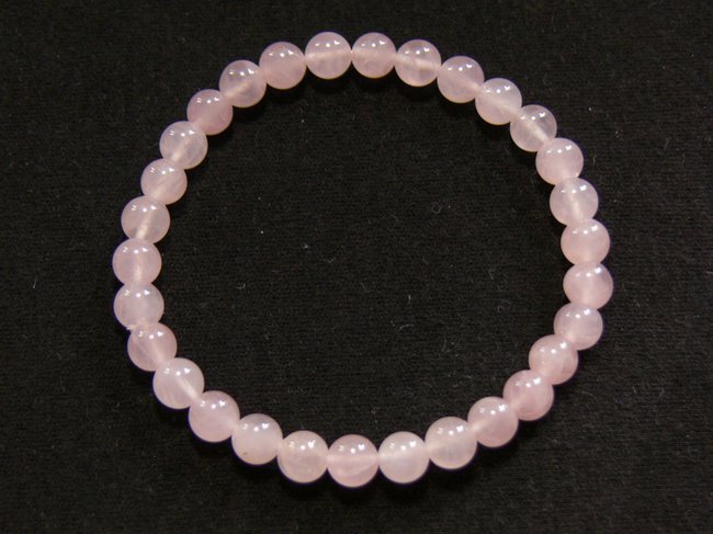 Bracelet en quartz rose bille