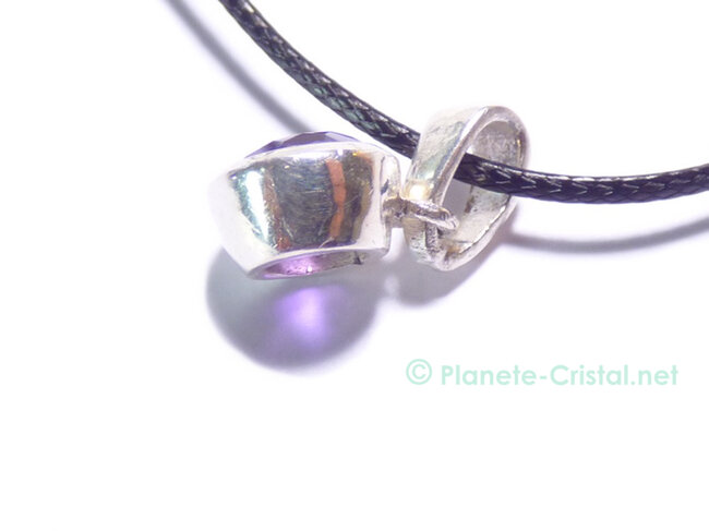 Pendentif Améthyste Naturelle En Forme De Poire – Argent Sterling 925 – Fait Main
