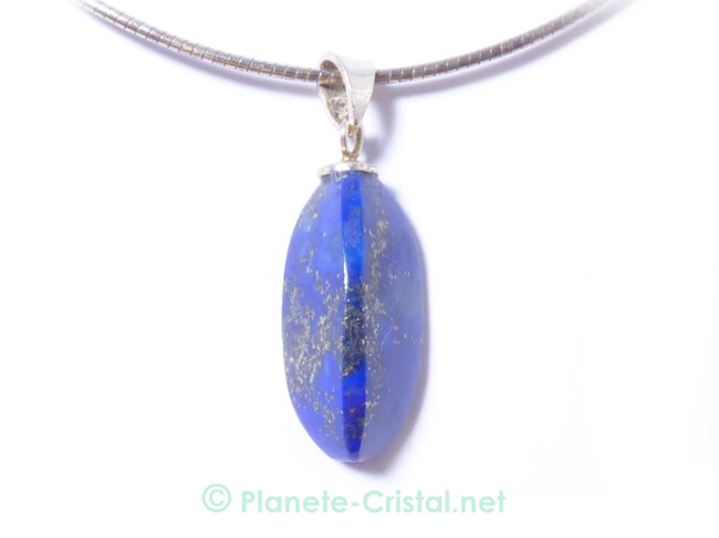 Pendentif bijou Lapis-Lazuli bleu trigone
