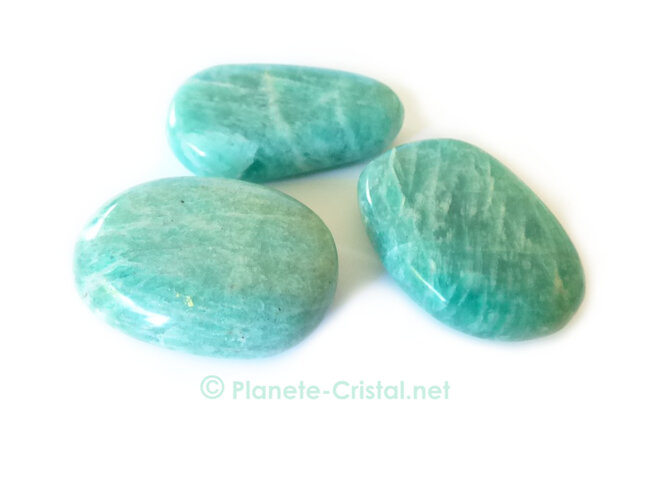 Amazonite extra pierre plate polie