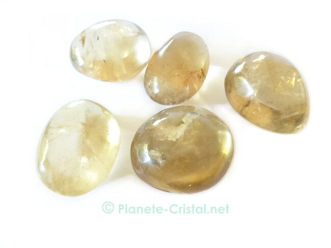 Citrine jaune veritable gros galet non chauffe