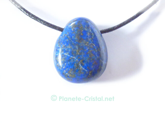 Pendentif lapis-lazuli pierre trouee