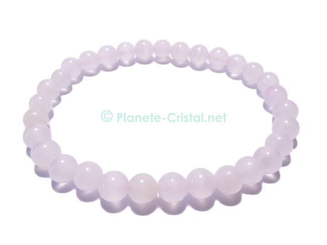 Bracelet mangano calcite rose boule