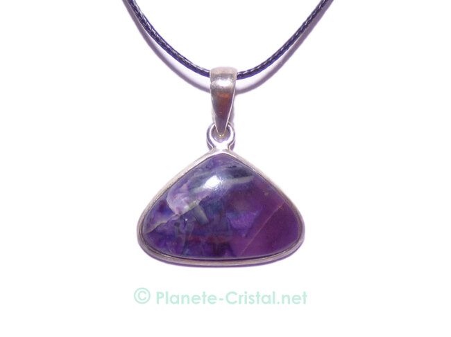 Pendentif sugilite veritable argent 925