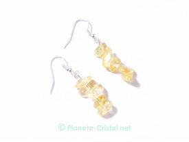 Boucles d'oreilles Citrine pierre