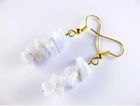 Petites boucles d'oreilles agate Blue Lace 