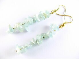 Boucles d'oreilles aigue marine pierres