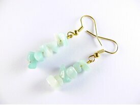 Petite boucles d'oreilles en amazonite verte