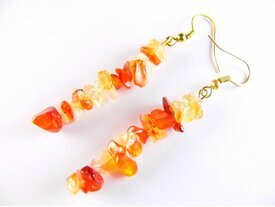 Boucles d'oreilles Cornaline pierres