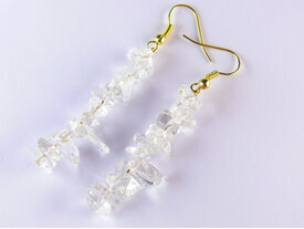 Grandes boucles d'oreilles cristal de roche