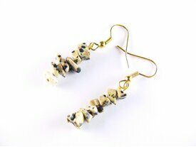 Boucles d'oreilles Jaspe dalmatien pierre