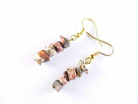 Boucles d'oreilles Jaspe leopard pierre
