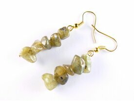 Boucles d'oreilles en pierre labradorite 