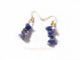 Petite paire de boucles d'oreilles en lapis lazuli 