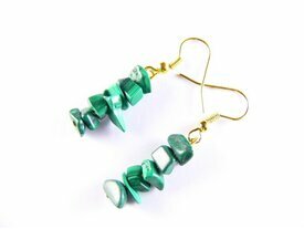 Boucles d'oreilles Malachite verte