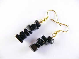 Petites boucles d'oreilles en onyx véritable
