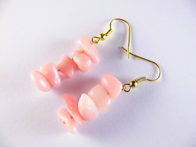 Boucles d'oreilles Opale rose