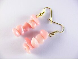Boucles d'oreilles Opale rose