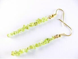 Boucles d'oreilles Péridot pierres
