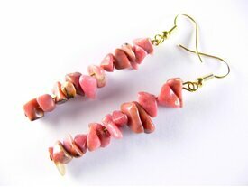 Boucles d'oreilles rhodonite pierres