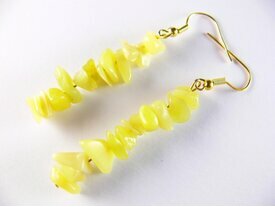 Boucles d'oreilles serpentine jaune