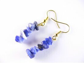 Petites boucles d'oreilles pierre de sodalite
