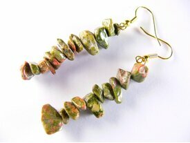 Boucles d'oreilles Unakite pierres