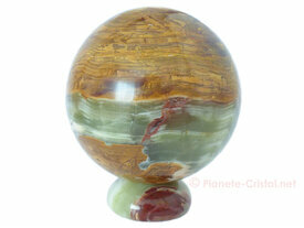 Boule en pierre marbre-onyx A