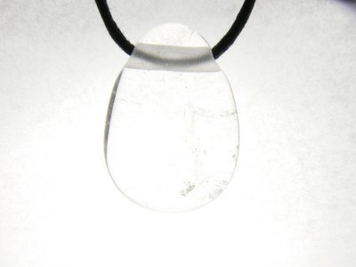 Pendentif pierre quartz Cristal de roche transparent