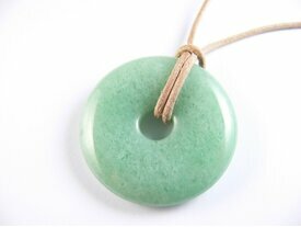 Pendentif donut aventurine verte
