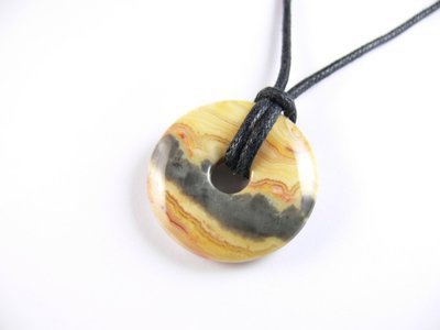 Pendentif Pi Chinois agate crazy lace