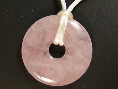 Pendentif donut quartz rose