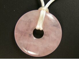 Pendentif donut quartz rose