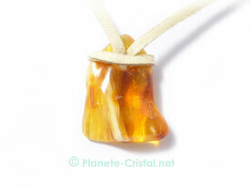Pendentif Ambre percé 
