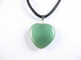 Pendentif coeur aventurine verte