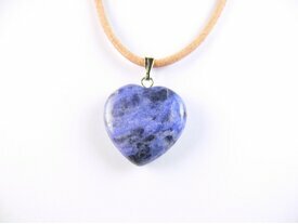 Pendentif Coeur bleu sodalite