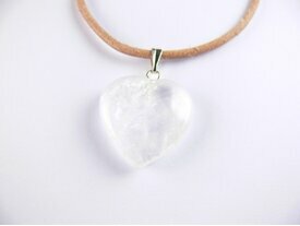 Pendentif coeur Cristal de roche