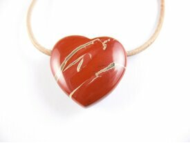 Pendentif grand coeur rouge