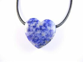 Pendentif grand coeur sodalite