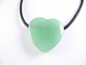 Pendentif grand coeur Aventurine