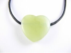 Pendentif grand coeur serpentine