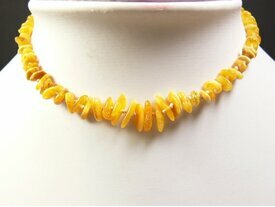 Collier ambre bébé jaune