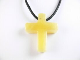 Pendentif Croix jaune